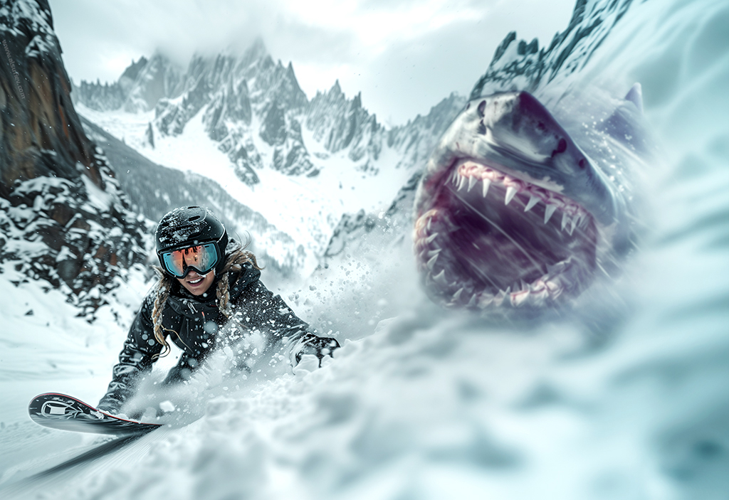 snowboarding-shark oleomac
